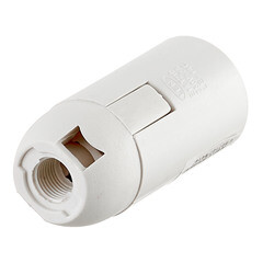 Патрон для лампы E14 UNIVersal термопластик IP20 подвесной белый (5560712) - фото 3