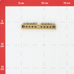 Шина нулевая без изолятора EKF PROxima PEN 6х9 мм 10 отверстий крепеж по центру (sn0-63-10-r) - фото 2