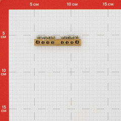 Шина нулевая без изолятора EKF PROxima PEN 6х9 мм 8 отверстий крепеж по центру (sn0-63-08-r) - фото 2