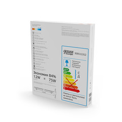 Светильник встраиваемый светодиодный белый 12 Вт 6500К IP20 Gauss Slim ДВО (939111312) - фото 3