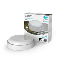 Светильник светодиодный накладной Gauss ДБП-8 4000К 8 Вт IP65 белый (126411208) - фото 4