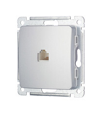 Розетка компьютерная Hegel Master встраиваемая серебро RJ45 (РСК-400-06) - фото 2