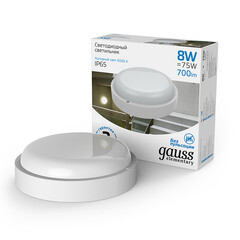 Светильник светодиодный накладной Gauss ДБП-8 6500К 8 Вт IP65 белый (126411308) - фото 5