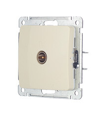 Розетка телевизионная Hegel Master встраиваемая слоновая кость (РСТВ-401-01) - фото 2