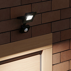 Прожектор светодиодный Gauss Elementary-S ДО-10 6500К 10 Вт IP65 с датчиком движения черный - фото 2