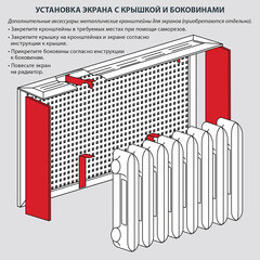 Боковина для экрана радиатора 600х156 мм универсальные сонома (2 шт.) - фото 2