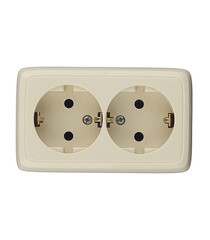 Розетка Hegel Alfa накладная слоновая кость (РА16-153-01) - фото 1