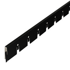 Элемент для потолка грильято 50х50х40х10 мм направляющая 2,4 м черный матовый - фото 1