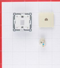 Розетка телефонная Hegel Master встраиваемая слоновая кость RJ11 (РСТ-400-01) - фото 2