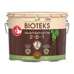 Антисептик Текс Bioteks 2-в-1 декоративный для дерева тик 9 л