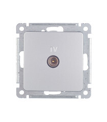 Розетка телевизионная Hegel Master встраиваемая серебро (РСТВ-401-06) - фото 1