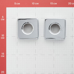 Чашка декоративная квадратная Corsa Deco 59 мм хром (2 шт.) (691343) - фото 3