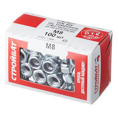 Гайка самоконтрящаяся оцинкованная М8 DIN 985 (100 шт.) - фото 2