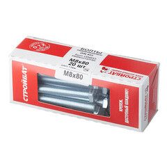 Болт оцинкованный M8x80 мм DIN 933 (20 шт.) - фото 3