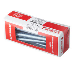 Болт оцинкованный M10x100 мм DIN 933 (12 шт.) - фото 2