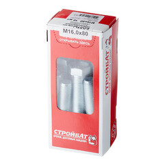 Болт оцинкованный M16x80 мм DIN 933 (10 шт.) - фото 3