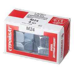 Гайка шестигранная оцинкованная М24 DIN 934 (4 шт.) - фото 3