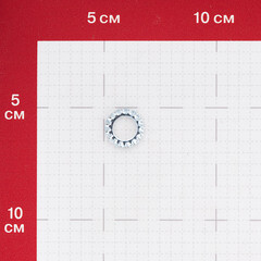 Шайба стопорная оцинкованная 10x18 мм DIN 6798 (6 шт.) - фото 2