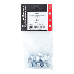 Гайка самоконтрящаяся оцинкованная М8 DIN 985 10 (15 шт.) - фото 2