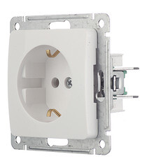 Розетка Hegel Master встраиваемая белая (РС16-411) - фото 2