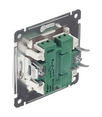 Выключатель Hegel Master двухклавишный встраиваемый белый (ВС10-451) - фото 4