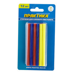 Стержни клеевые Практика 7х100 мм цветные 66 г (12 шт.) - фото 2