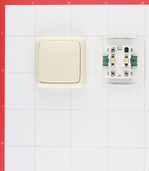 Переключатель Hegel Alfa одноклавишный накладной слоновая кость (ВА10-163-01) - фото 3