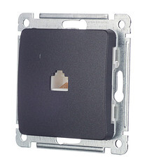 Розетка компьютерная Hegel Master встраиваемая черная RJ45 (РСК-400-08) - фото 2