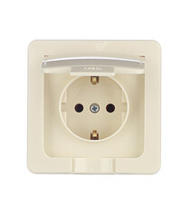 Розетка Hegel Master встраиваемая слоновая кость с крышкой (РС16-511-01) - фото 5