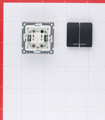 Выключатель Hegel Master двухклавишный встраиваемый черный с подсветкой (ВС10-452-08) - фото 2