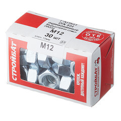 Гайка шестигранная оцинкованная М12 DIN 934 (30 шт.) - фото 3