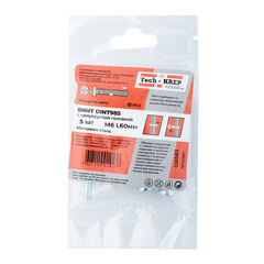 Винт оцинкованный M6x60 мм DIN 7985 полукруглая головка (5 шт.) - фото 3