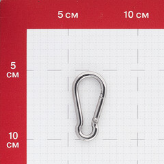 Карабин пожарный d5 мм 50 мм DIN 5299 С нержавеющая сталь - фото 2