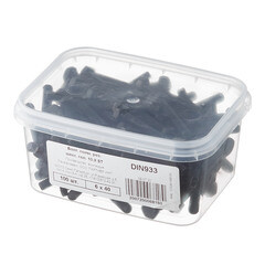 Болт оцинкованный M6x40 мм DIN 933 10,9 (100 шт.) - фото 2