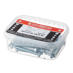 Болт оцинкованный M6x50 мм DIN 933 10,9 (40 шт.) - фото 2