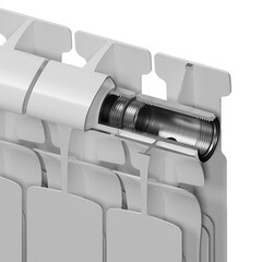 Радиатор биметаллический Rifar EcoBuild 500 мм 12 секций 1" боковое подключение белый - фото 3