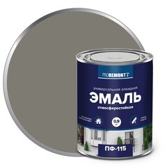 Эмаль алкидная Proremontt ПФ-115 серая 0,9 кг