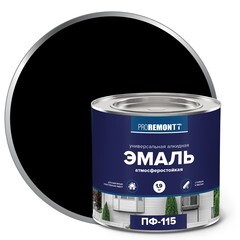 Эмаль алкидная Proremontt ПФ-115 черная 1,9 кг