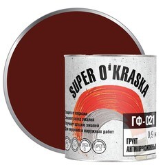 Грунт ГФ-021 Super Okraska красно-коричневый 0,9 кг