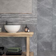 Мозаика Керамин Канон 1 серая матовая из керамогранита 300х300х10 мм - фото 10