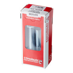 Болт оцинкованный M20x80 мм DIN 933 (5 шт.) - фото 3