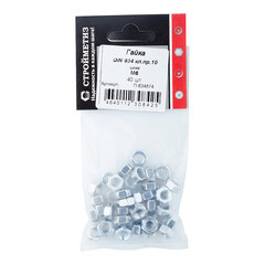 Гайка шестигранная оцинкованная М6 DIN 934 10 (40 шт.) - фото 3