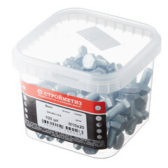 Болт оцинкованный M10x20 мм DIN 933 10,9 (100 шт.) - фото 3