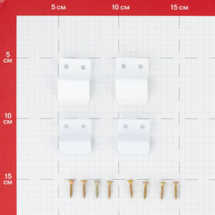 Комплект креплений для москитной сетки "Z" сталь белый - фото 2