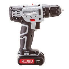 Дрель-шуруповерт аккумуляторная Ресанта ДА-14-2ЛК 14 В 2 Ач Li-Ion 2 АКБ и ЗУ (75/14/4) - фото 11