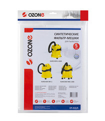 Мешок для пылесоса Ozone 15 л синтетическая ткань (5 шт.) (CP-215/5) - фото 2