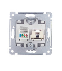 Розетка компьютерная/ телефонная Hegel Master встраиваемая черная RJ11/ RJ45 (РСКТ-440-08) - фото 5