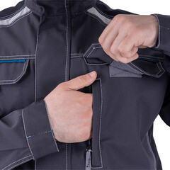 Куртка рабочая ГК Спецобъединение Турбо Safety 48-50 рост 170-176 см темно-серая/черная - фото 6