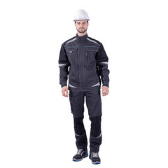 Куртка рабочая ГК Спецобъединение Турбо Safety 48-50 рост 158-164 см темно-серая/черная