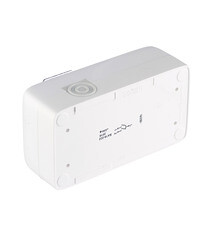 Блок выключатель и розетка Hegel Alfa двухклавишный накладной белый со шторками (БА 16-222) - фото 3